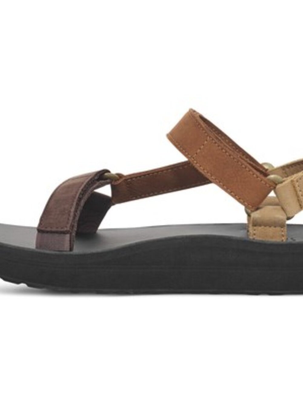 Teva - Womens Midform Leather Sandal, size 8 US womens, color black/brown
